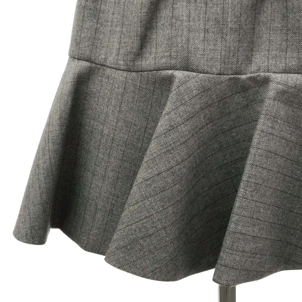 sacai / サカイ | 2023AW | Wool Melton Stripe Skirt ウールメルトンスカート | 1 | グレー | レディース