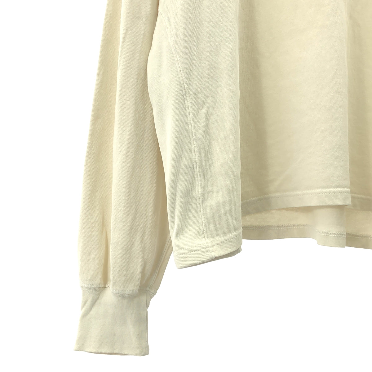 Framework / フレームワーク | 【 mean machine age / ミーンマシーンエイジ 】別注 CROPPED LS TEE / オーバー カットソー | F | エクリュ | レディース