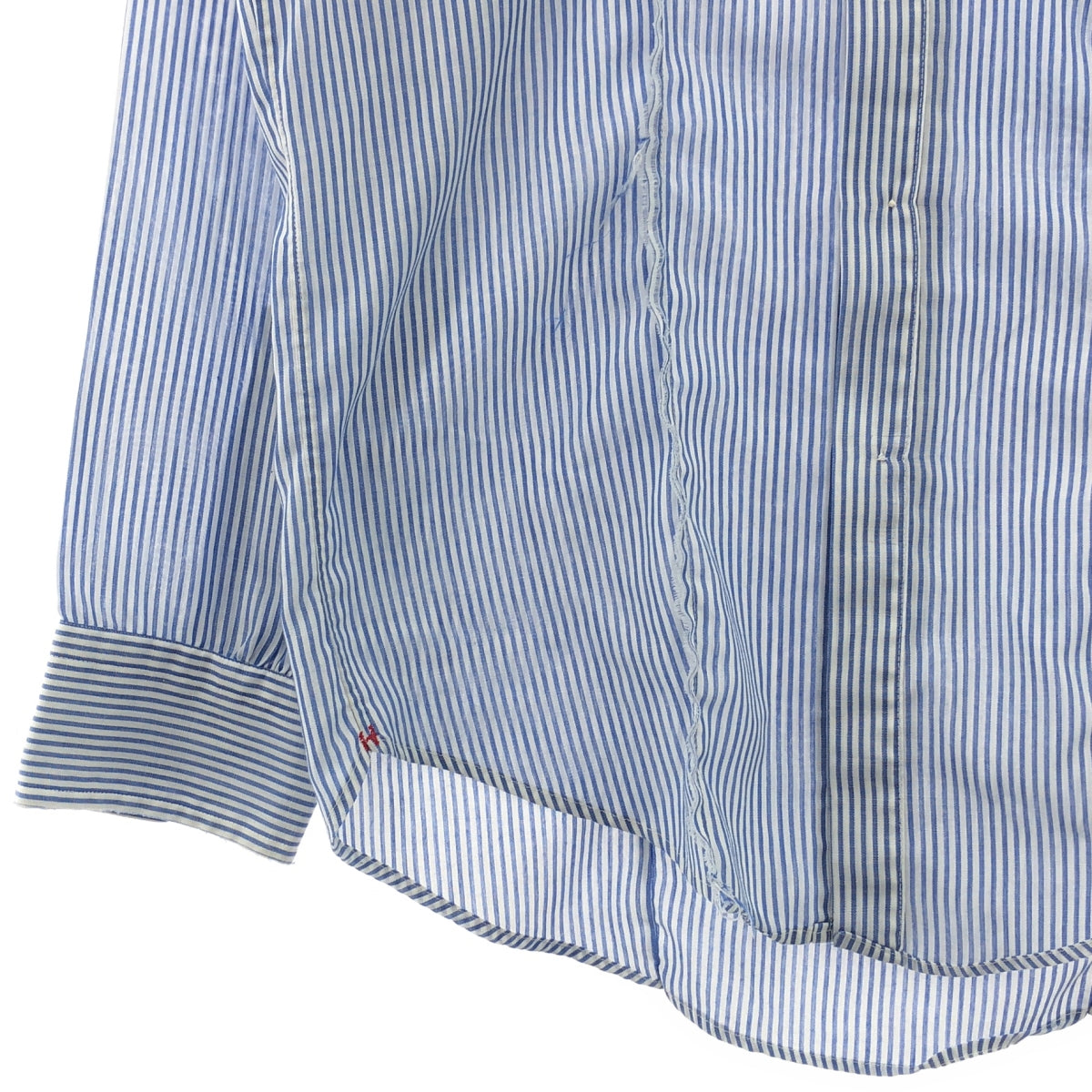 GEOFFREY B.SMALL | Reconstructed Inside-Out Patch Shirt | Blue/White | Men's