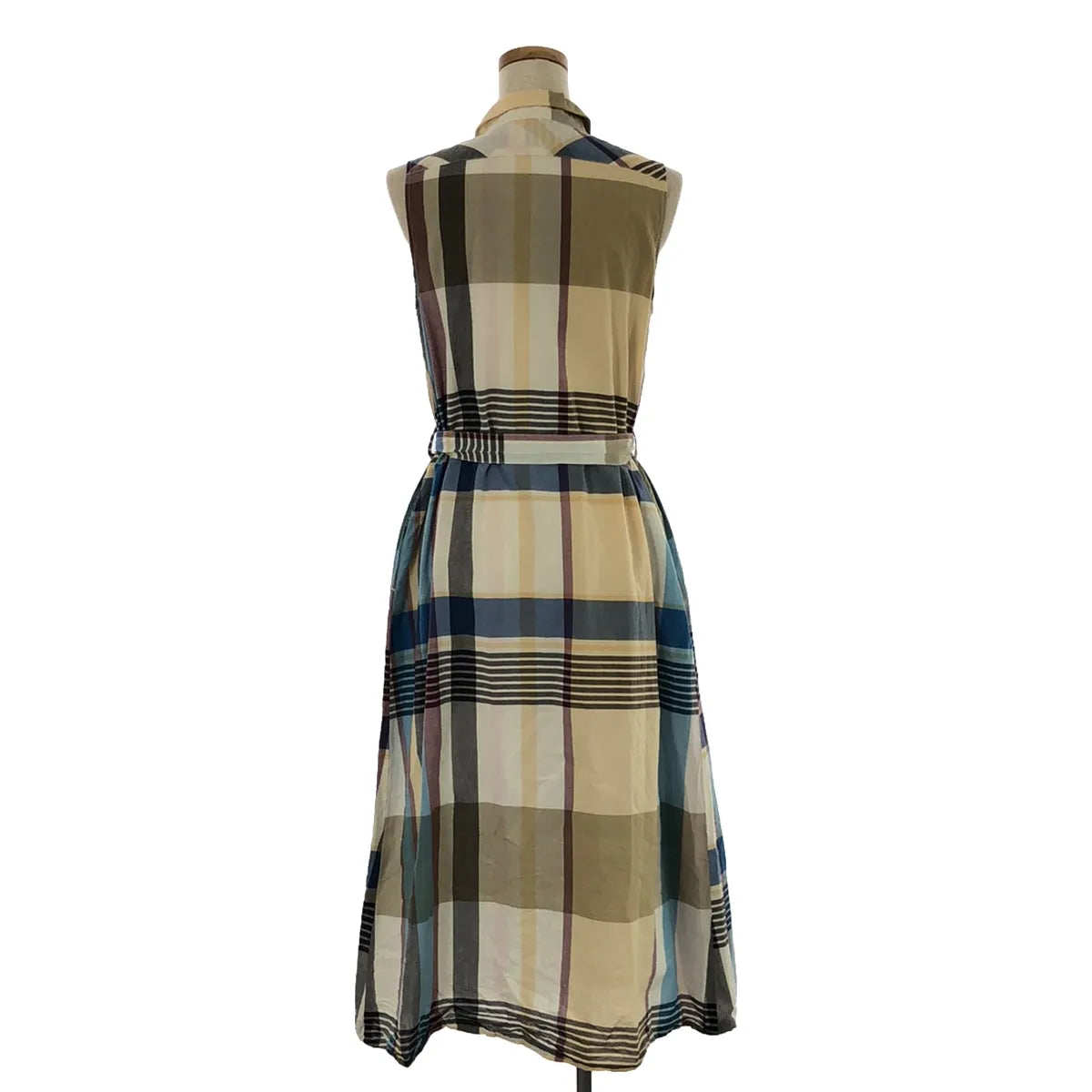 [狀況良好] 工程服裝 |大馬德拉斯格卡其色經典連身裙 | 1 |多色 |女性的