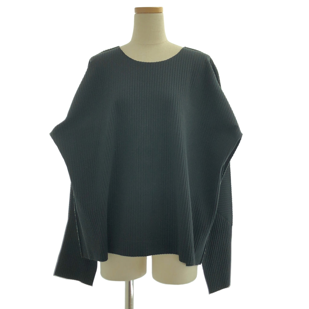 me ISSEY MIYAKE / 미이세이미야케 | 레이어드 플리츠 오버 실루엣 컷소우 | 블랙 |