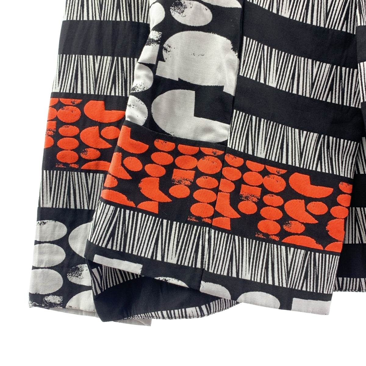 Zero + Maria Cornejo / ゼロ マリア コルネホ | コットン 総柄 ボタンレス シングル ジャケット | 4 | レディース