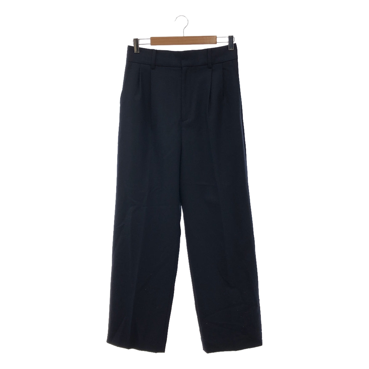 uncrave / Uncrave | Calendared Twill Suspender Tapered Pants | Size 2 | Navy | Women's