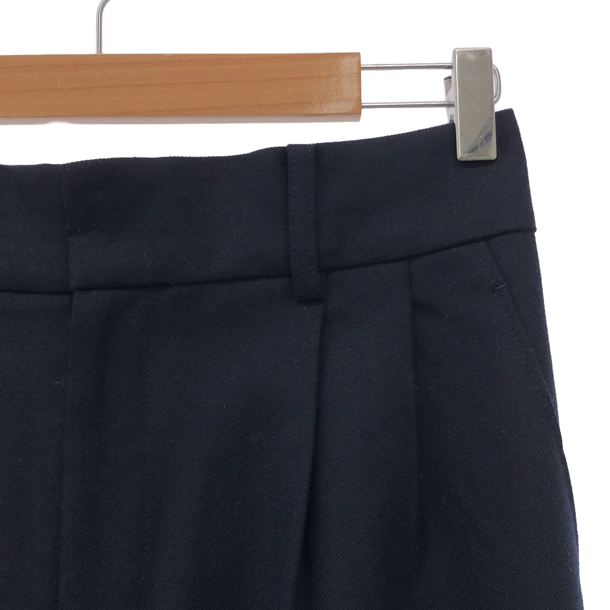 uncrave / Uncrave | Calendared Twill Suspender Tapered Pants | Size 2 | Navy | Women's