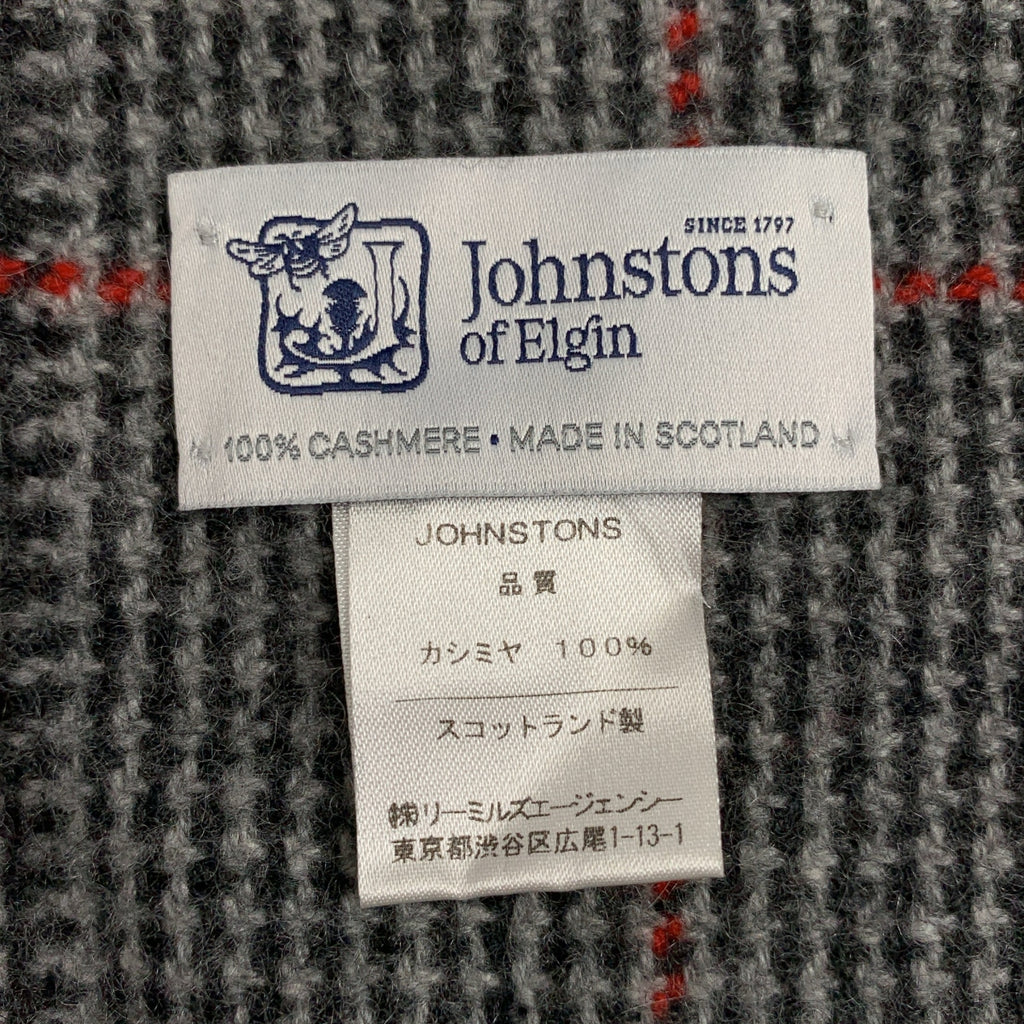 JOHNSTONS OF ELGIN / ジョンストンズオブエルガン | cashmere 100％ / カシミヤ ストール マフラー / ユニセックス |