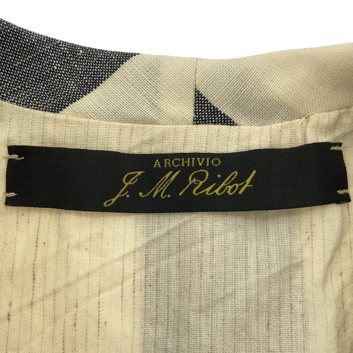 ARCHIVIO J.M.Ribot / アルキビオジェイエムリボット | GL07/FXS / stripe gilet / ストライプ ジレ ベスト / 総裏地 | 48 |