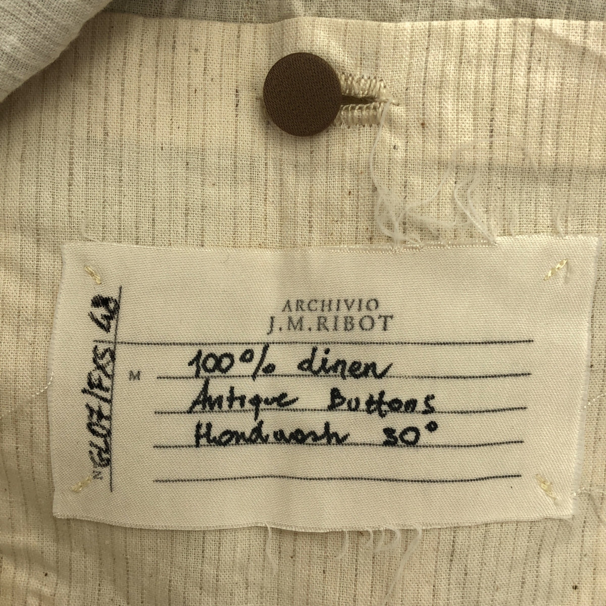 ARCHIVIO J.M.Ribot / アルキビオジェイエムリボット | GL07/FXS / stripe gilet / ストライプ ジレ ベスト / 総裏地 | 48 |