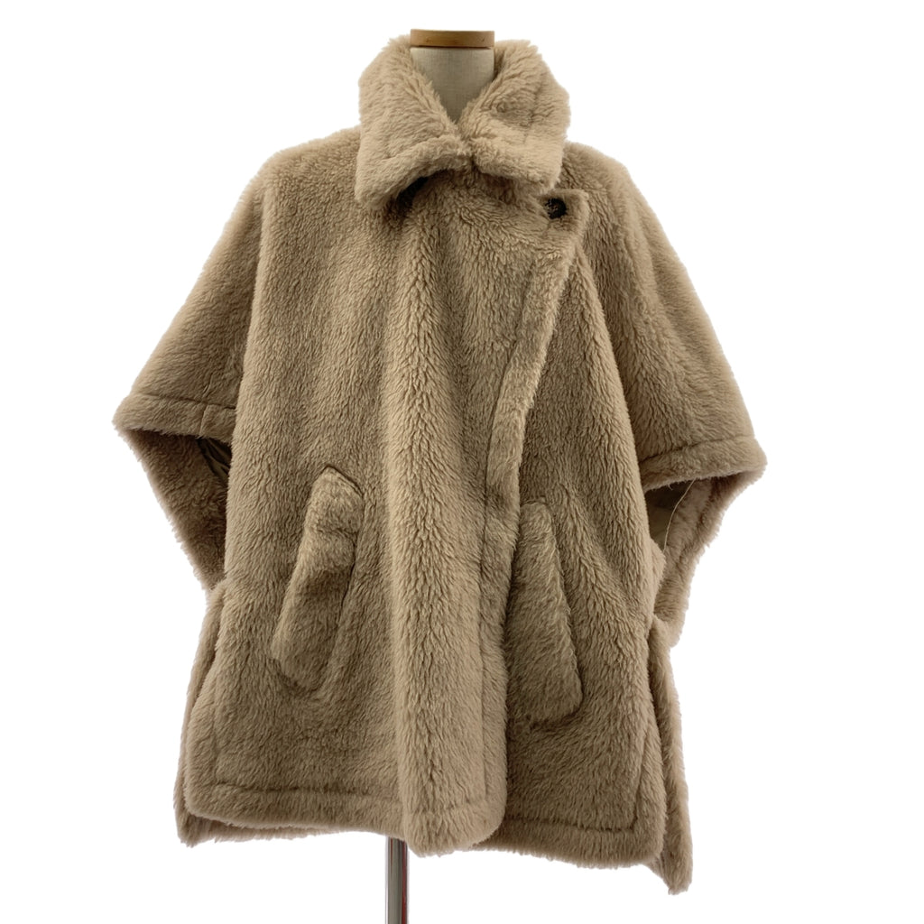 【成色極佳】Max Mara | 白牌 | 羊駝毛泰迪熊斗篷外套 | 米色 | 女款