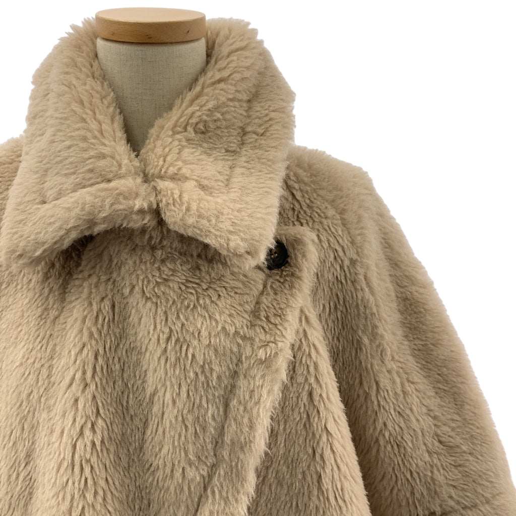 【成色極佳】Max Mara | 白牌 | 羊駝毛泰迪熊斗篷外套 | 米色 | 女款