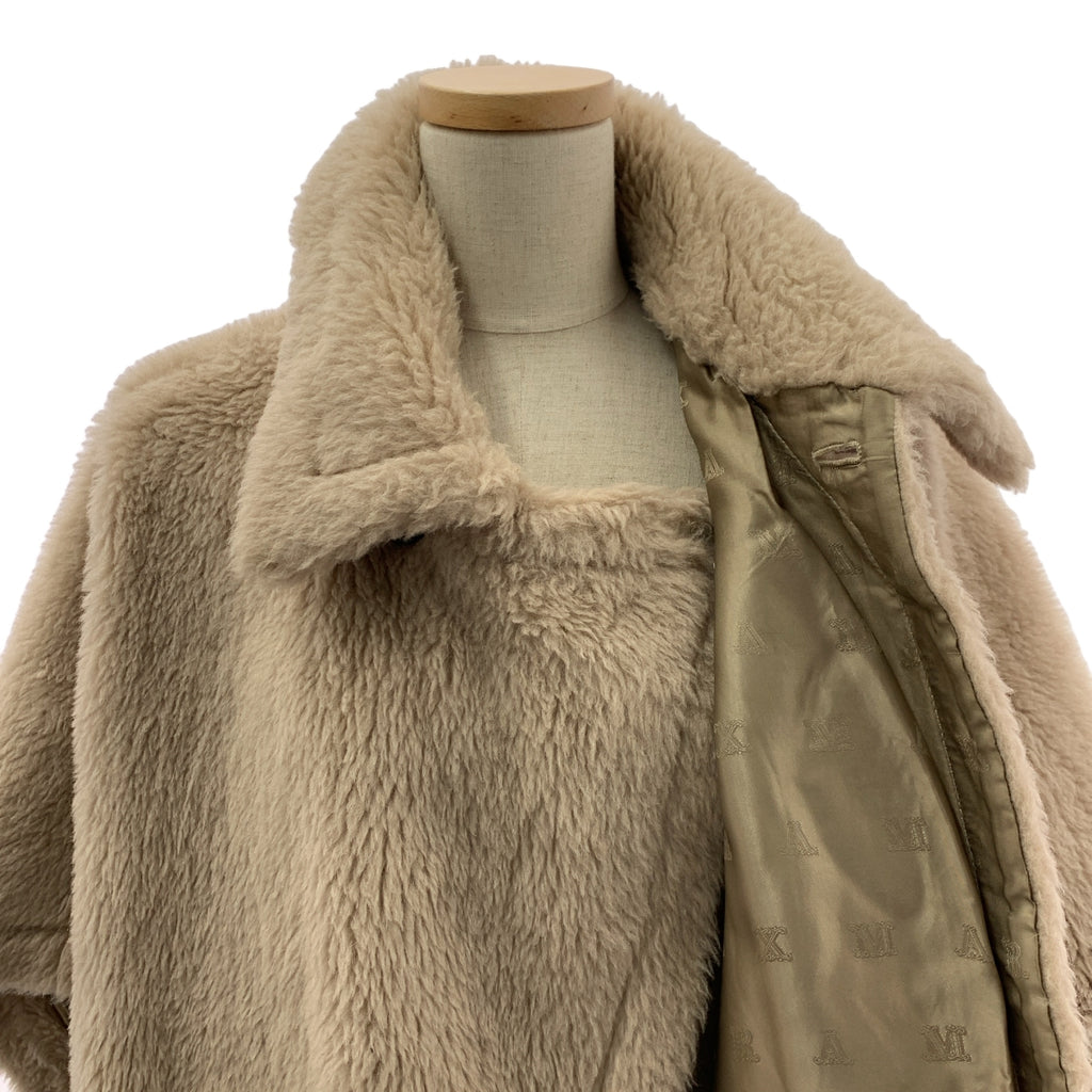 【成色極佳】Max Mara | 白牌 | 羊駝毛泰迪熊斗篷外套 | 米色 | 女款