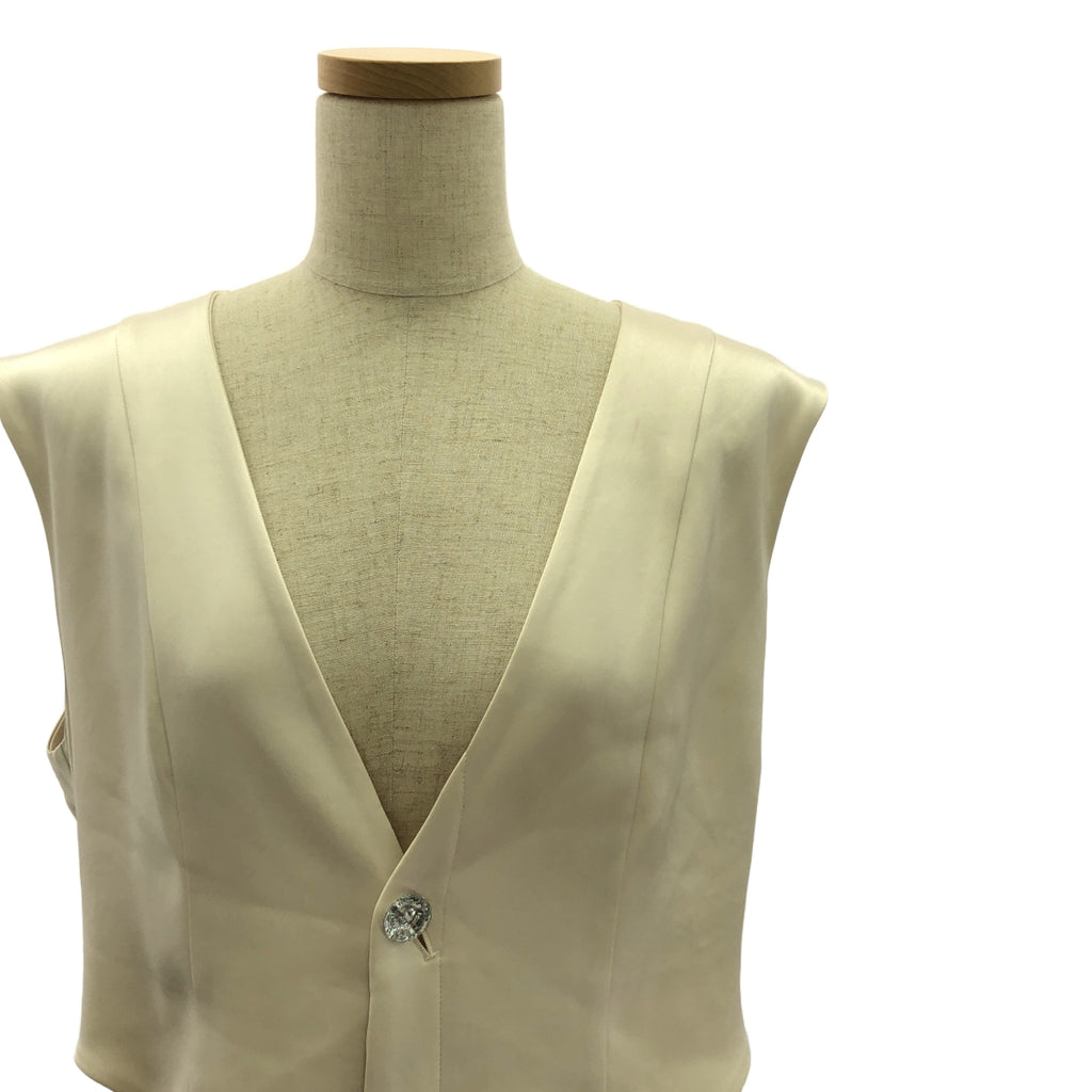 KISHIDAMIKI / キシダミキ | V neck no sleeve dress ノースリーブ ドレス ワンピース | F | アイボリー | レディース
