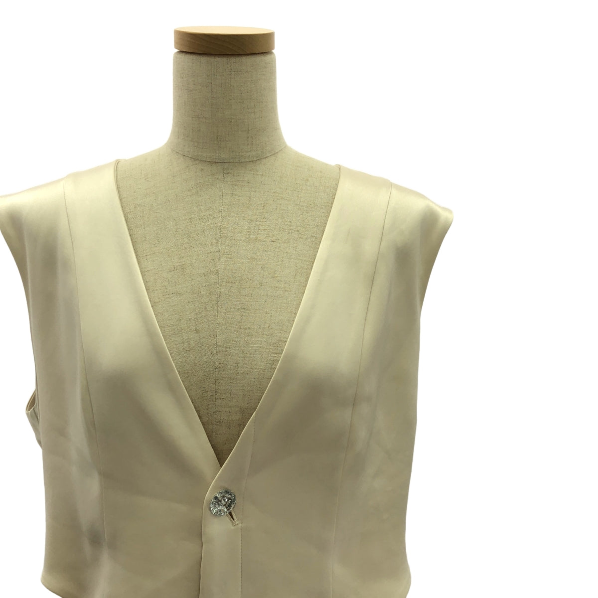 KISHIDAMIKI / キシダミキ | V neck no sleeve dress ノースリーブ ドレス ワンピース | F | アイボリー | レディース