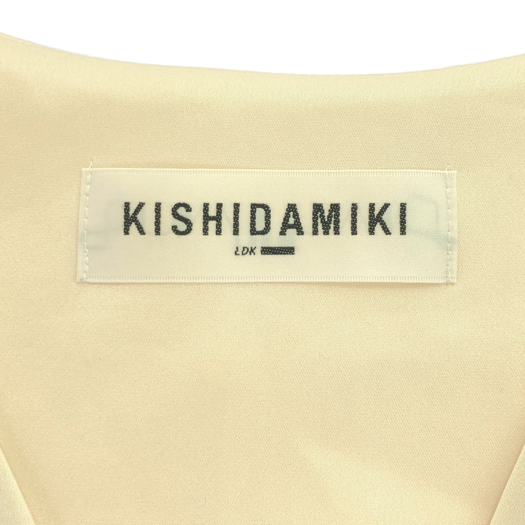 KISHIDAMIKI / キシダミキ | V neck no sleeve dress ノースリーブ ドレス ワンピース | F | アイボリー | レディース
