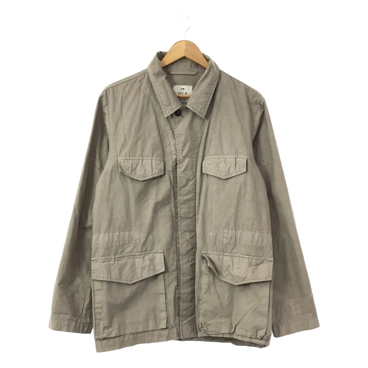 HTS / HTS | HARROW TOWN STORES 棉質斜紋大衣 | 46 |米色 |女性的