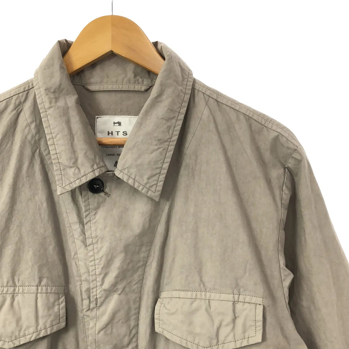 HTS / HTS | HARROW TOWN STORES 棉質斜紋大衣 | 46 |米色 |女性的