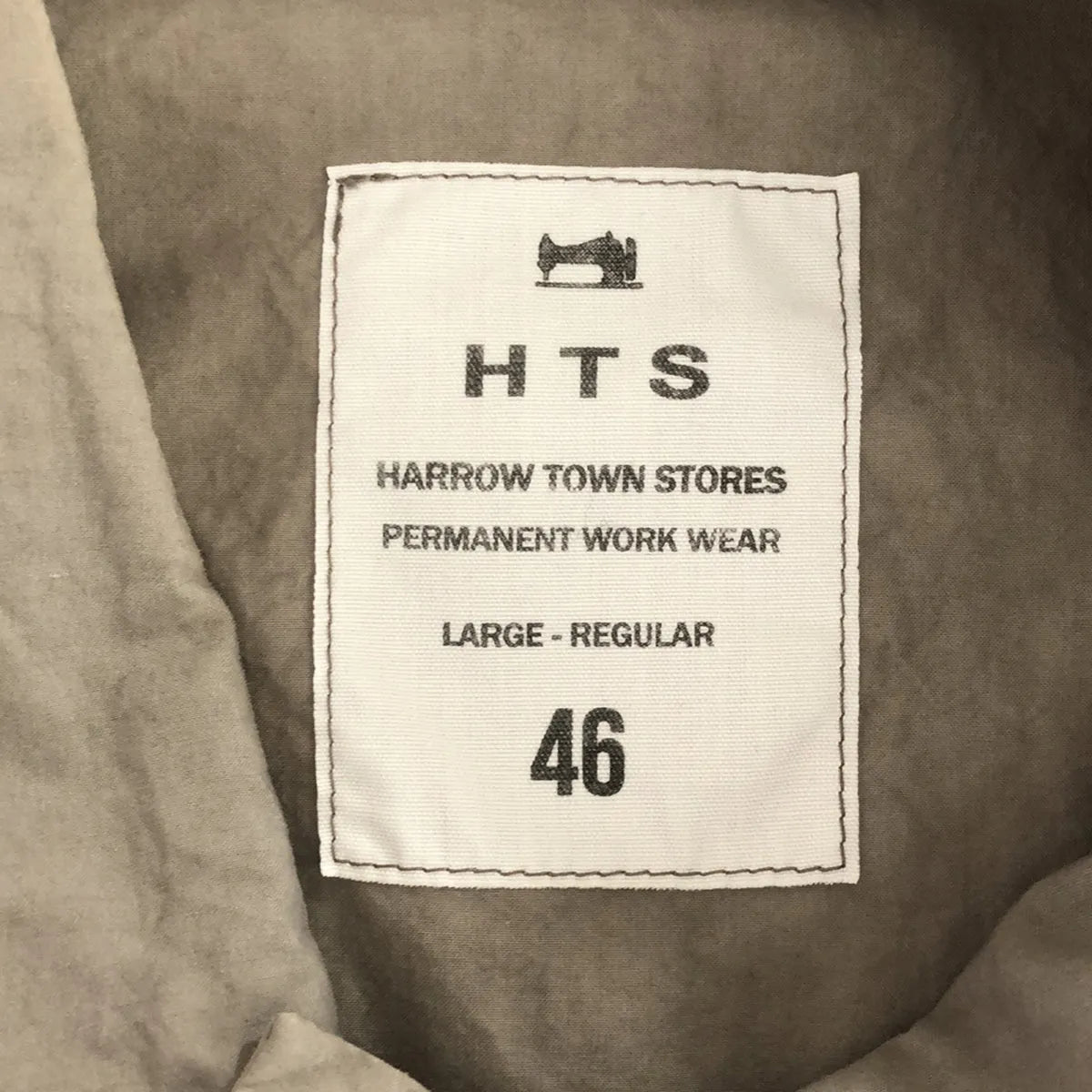 HTS / HTS | HARROW TOWN STORES 棉質斜紋大衣 | 46 |米色 |女性的