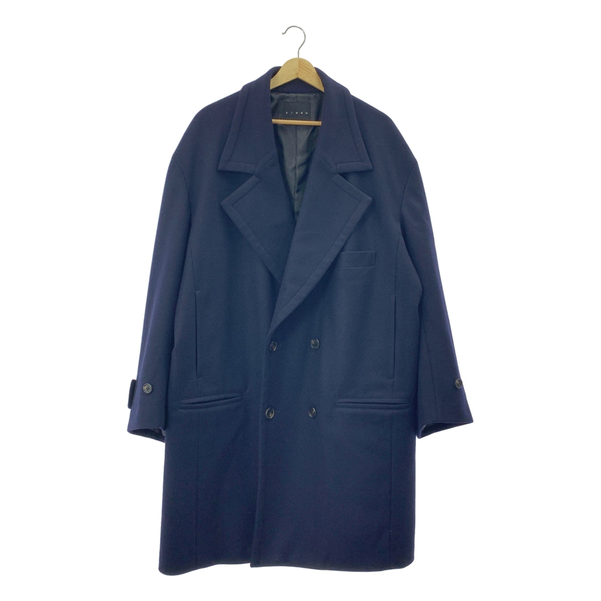 CINOH / 치노 | 2023AW | BONDING MELTON HALF COAT 울 본딩 멜튼 더블 하프 코트 | 46 | 남성