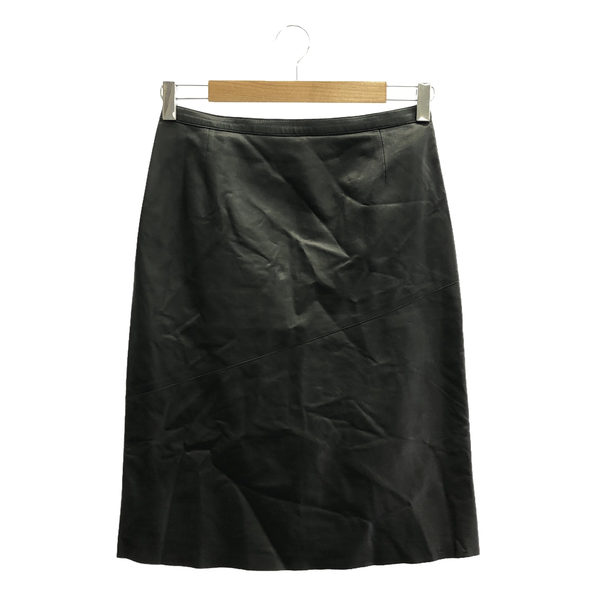 [Good Condition] GUCCI | Lamb Leather Side Zip Skirt / Fully Lined | Size 40 | Black | Women's