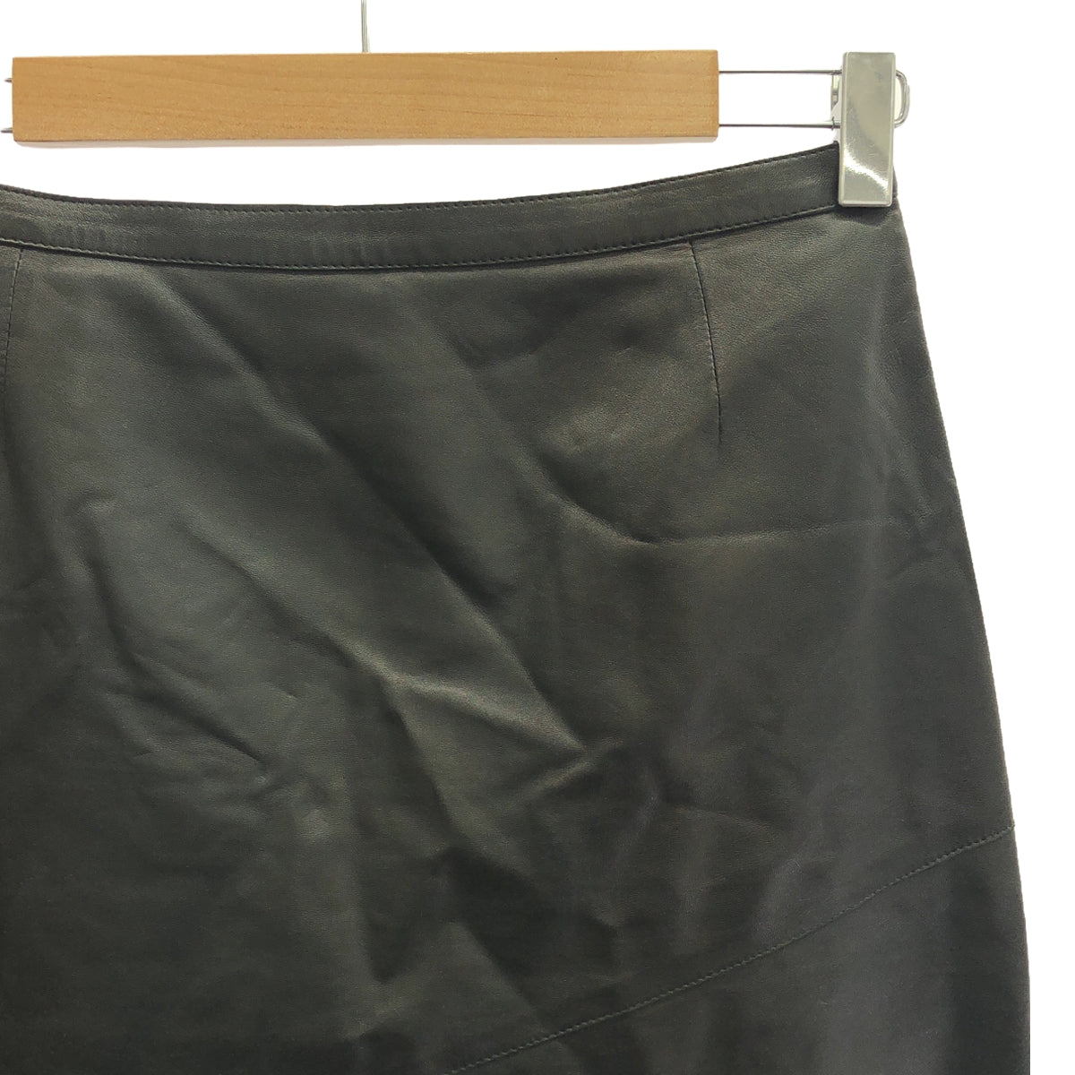 [Good Condition] GUCCI | Lamb Leather Side Zip Skirt / Fully Lined | Size 40 | Black | Women's