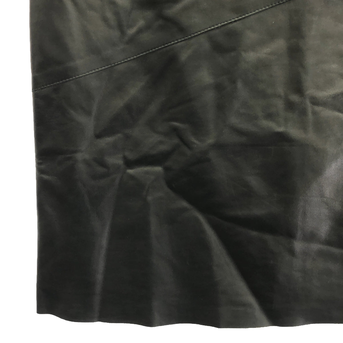 [Good Condition] GUCCI | Lamb Leather Side Zip Skirt / Fully Lined | Size 40 | Black | Women's