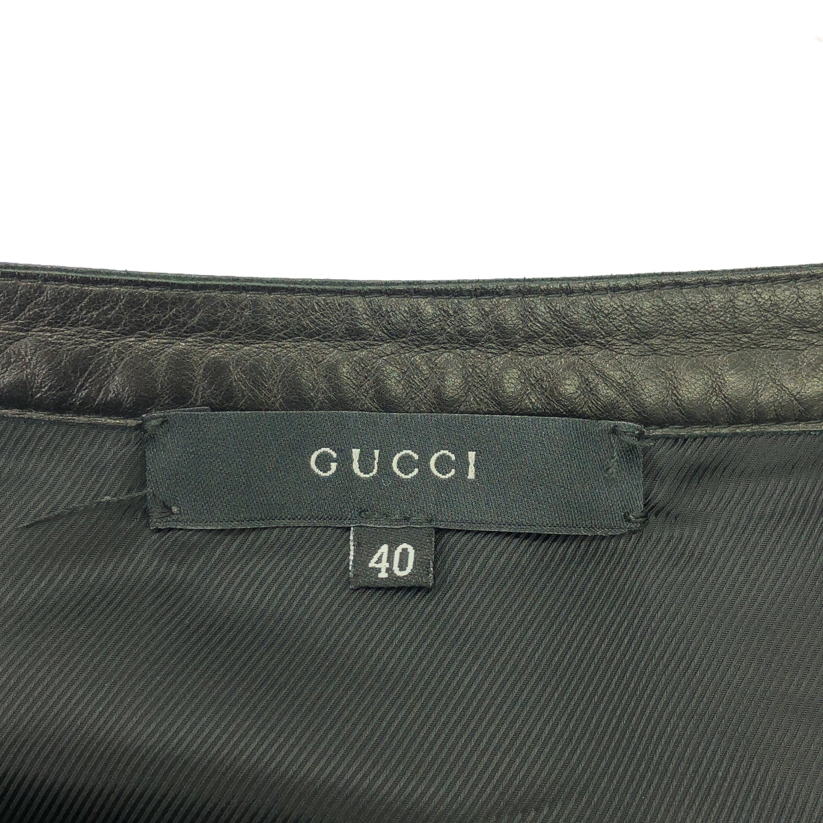 [Good Condition] GUCCI | Lamb Leather Side Zip Skirt / Fully Lined | Size 40 | Black | Women's