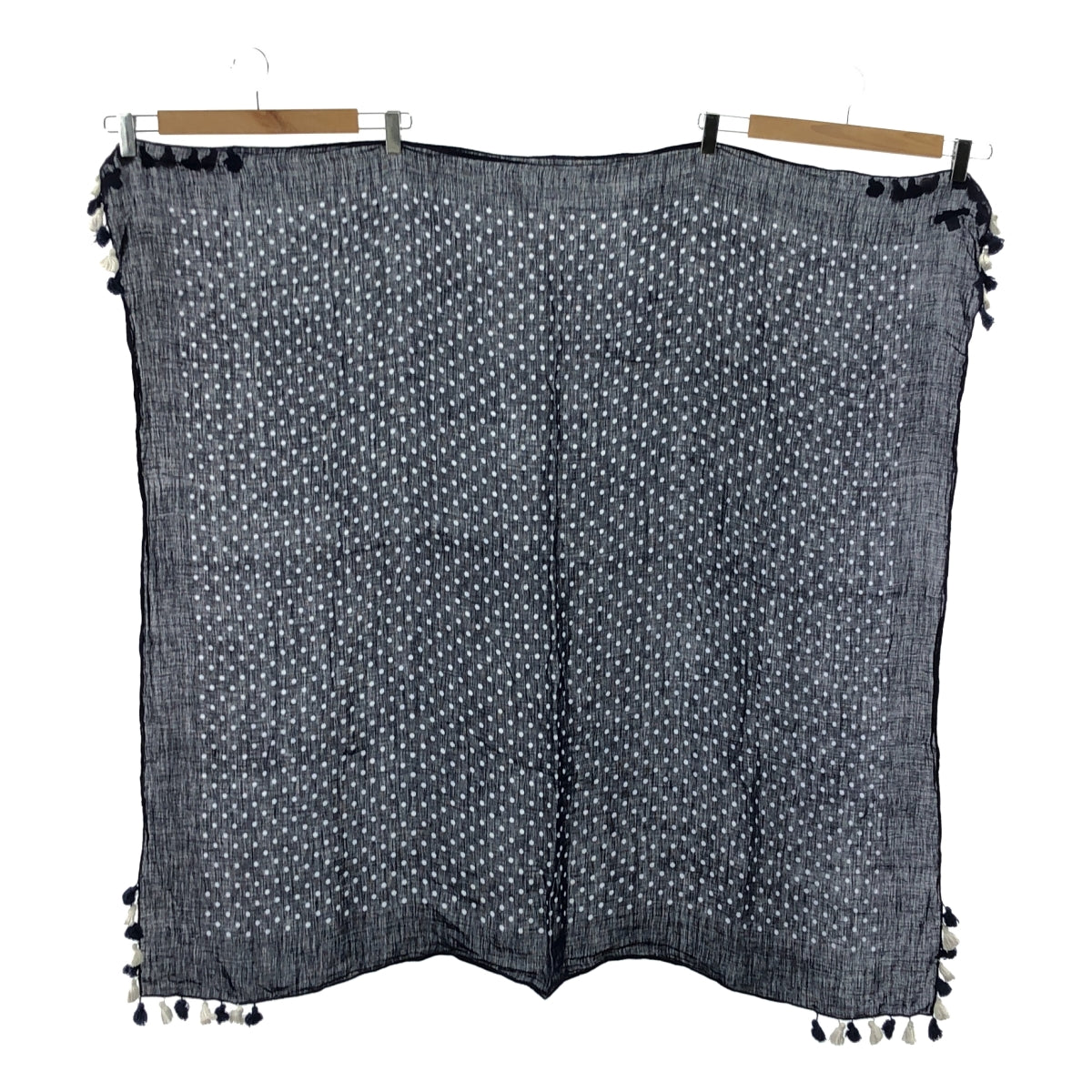 COMME des GARÇONS | 經編針織布料滿身圓點流蘇大圍巾 |