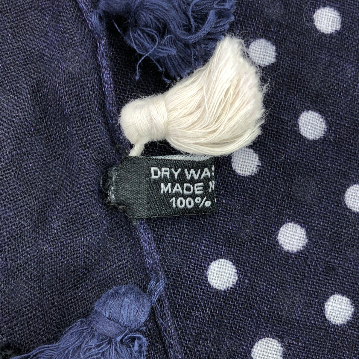 COMME des GARÇONS | 經編針織布料滿身圓點流蘇大圍巾 |