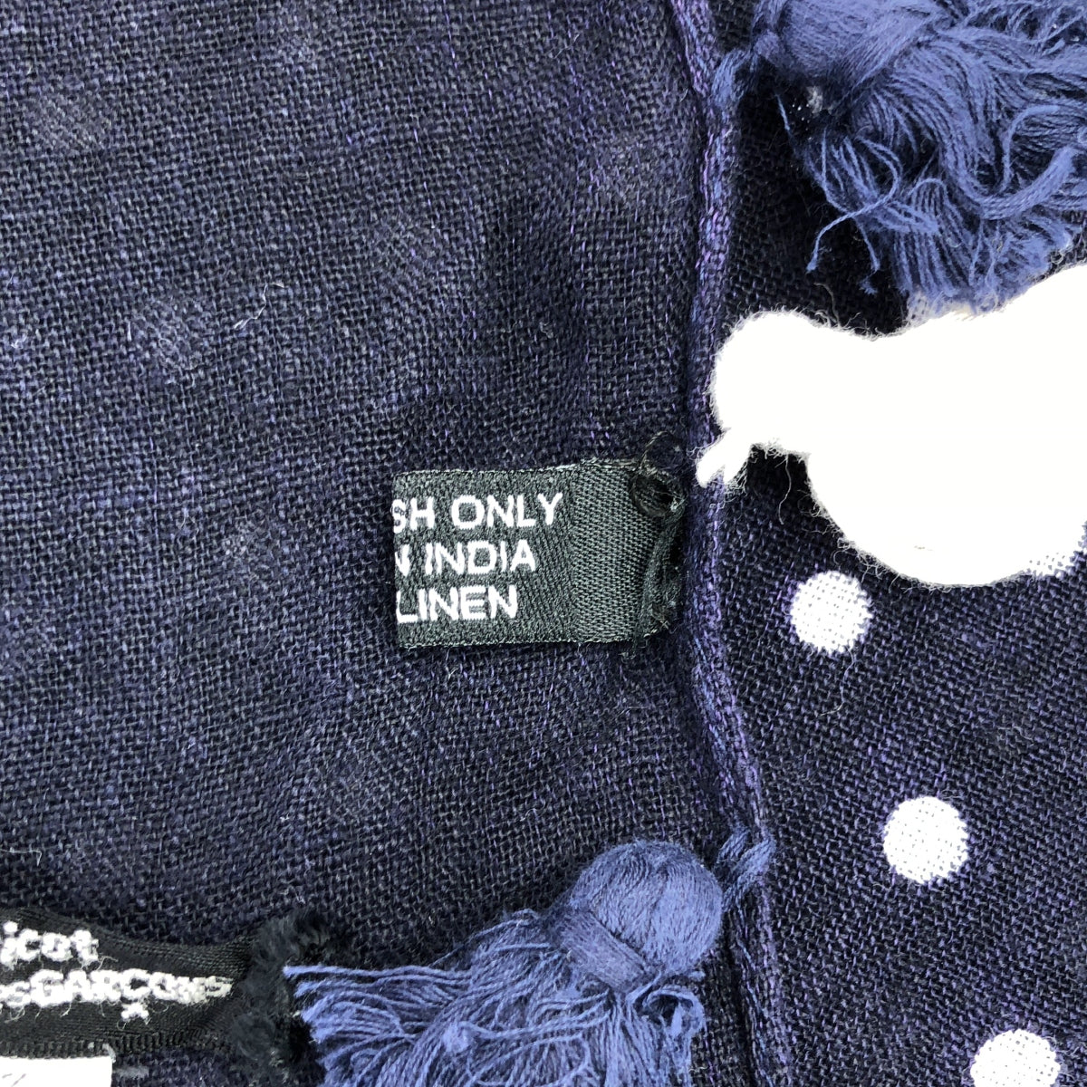 COMME des GARÇONS | 經編針織布料滿身圓點流蘇大圍巾 |