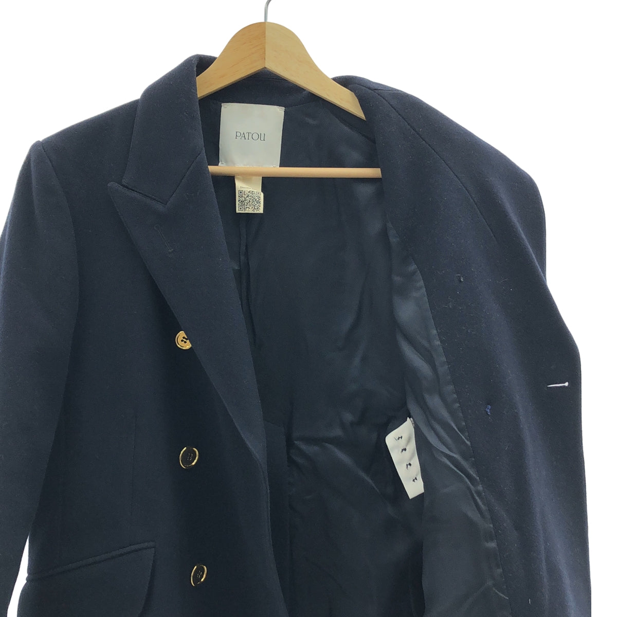 PATOU / 파투 | 더블 브레스트 울 &amp; 캐시미어 재킷 / 총 안감 | 36 | 네이비 | 여성
