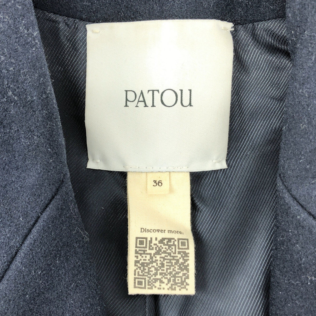 PATOU / パトゥ | ダブルブレスト ウール＆カシミア ジャケット / 総裏地 | 36 | ネイビー | レディース