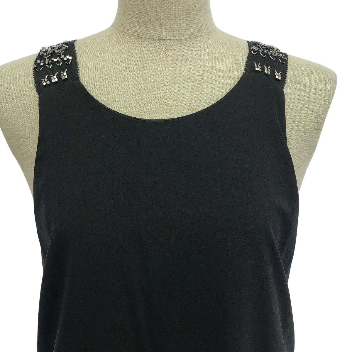 【美品】  3.1 Phillip Lim / スリーワンフィリップリム | シルク ビジュー 装飾 スリーブ ドレス ワンピース | 2 | black | レディース