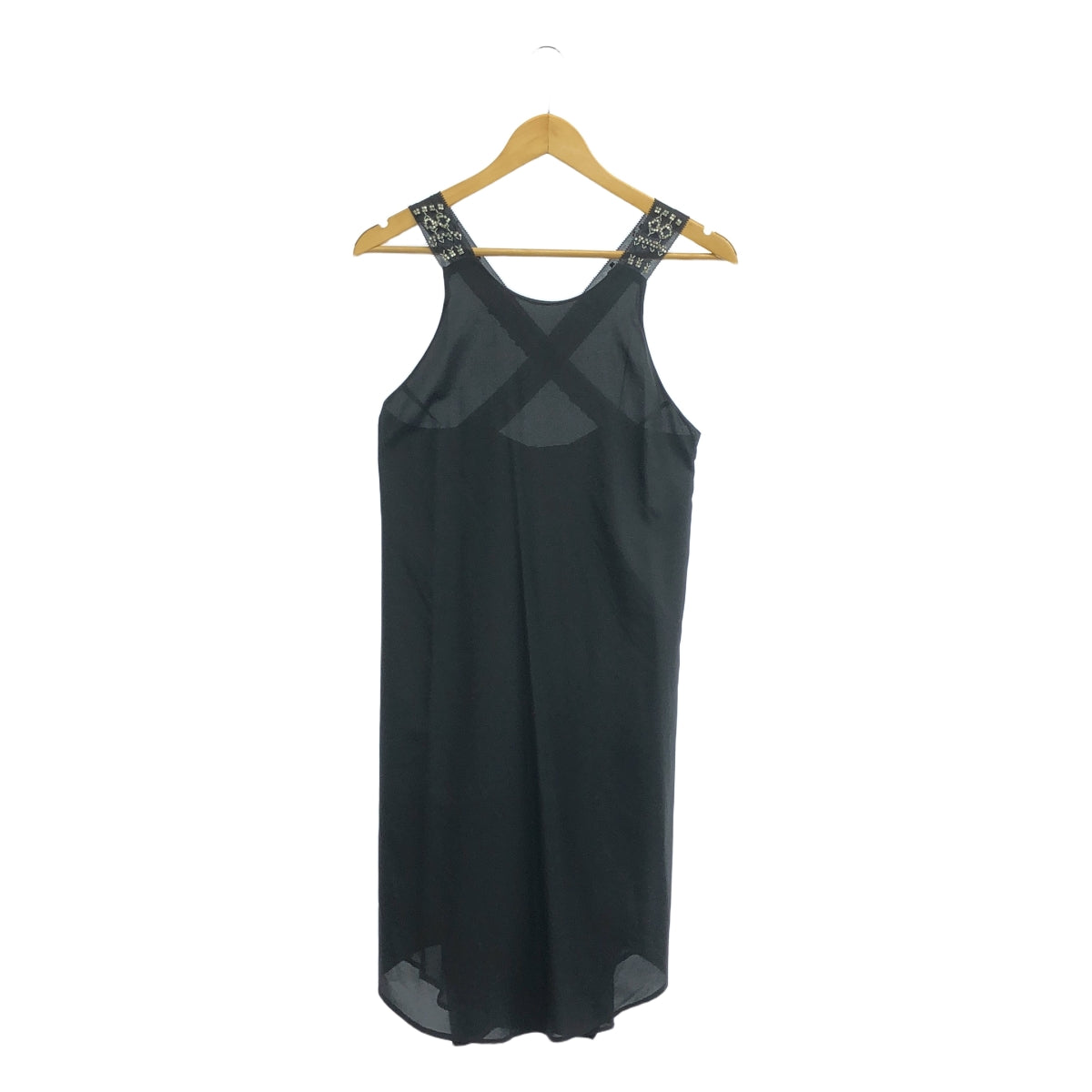 【美品】  3.1 Phillip Lim / スリーワンフィリップリム | シルク ビジュー 装飾 スリーブ ドレス ワンピース | 2 | black | レディース
