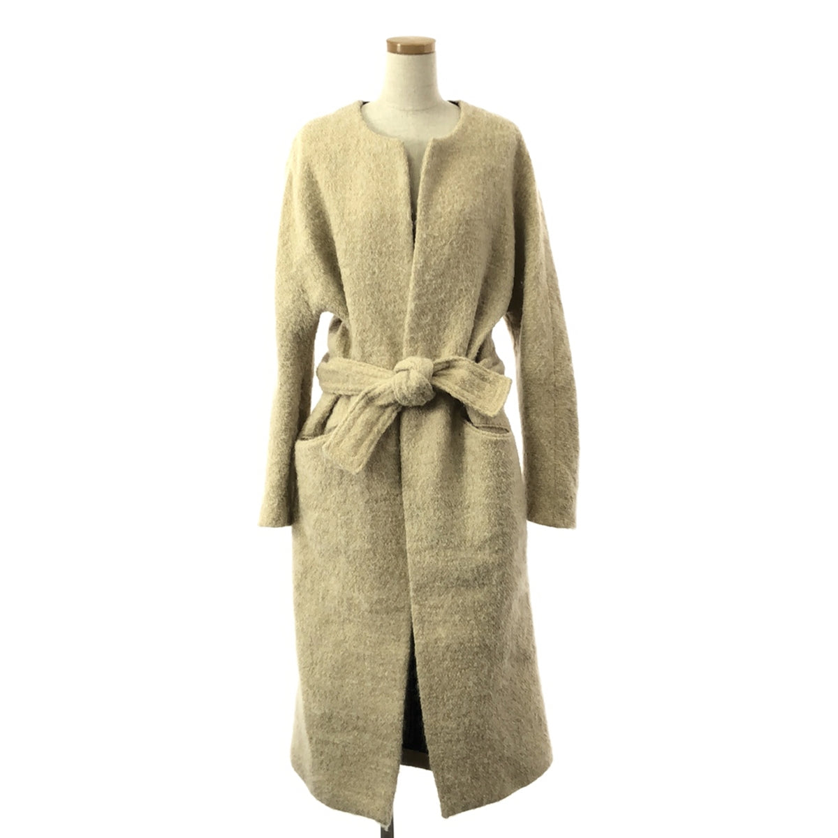 32PARADIS / Trant de Paradis | No-collar long coat | M | Beige | Women's