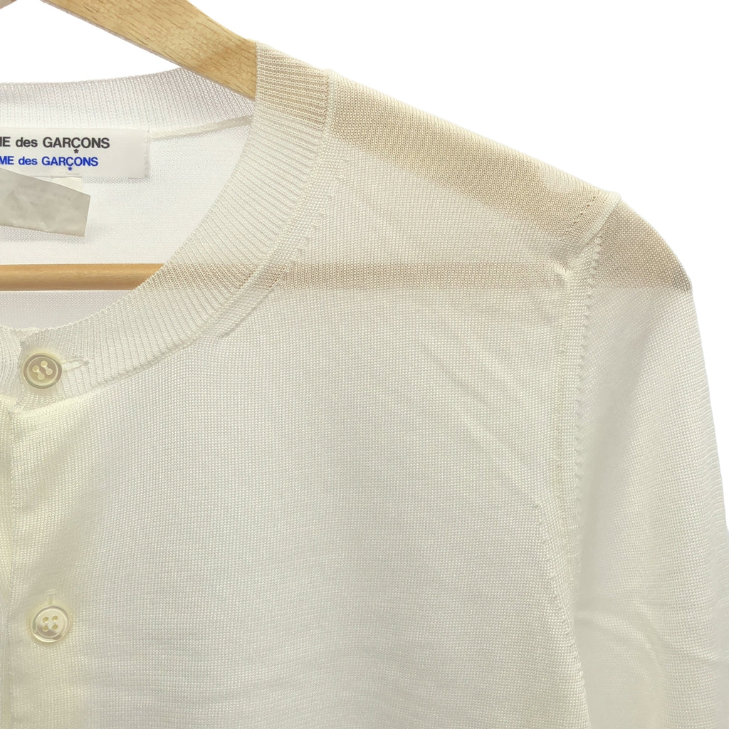COMME des GARCONS COMME des GARCONS / 콤콤 | 밑단 시어 체커 크루넥 가디건 | S |