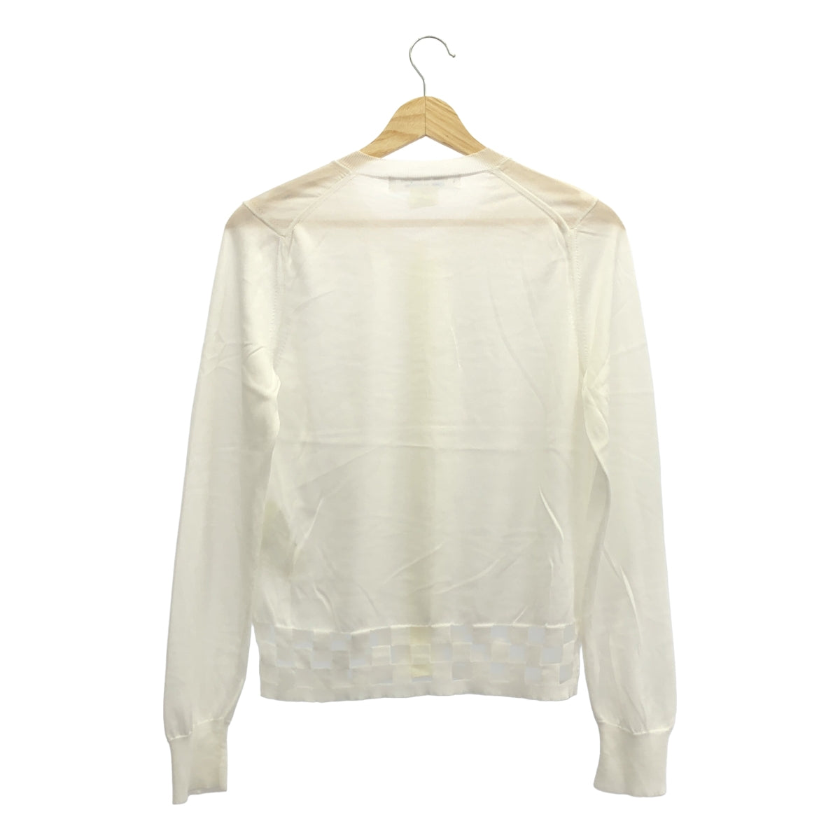 COMME des GARCONS COMME des GARCONS / コムコム | 裾シアーチェッカー クルーネック カーディガン | S |