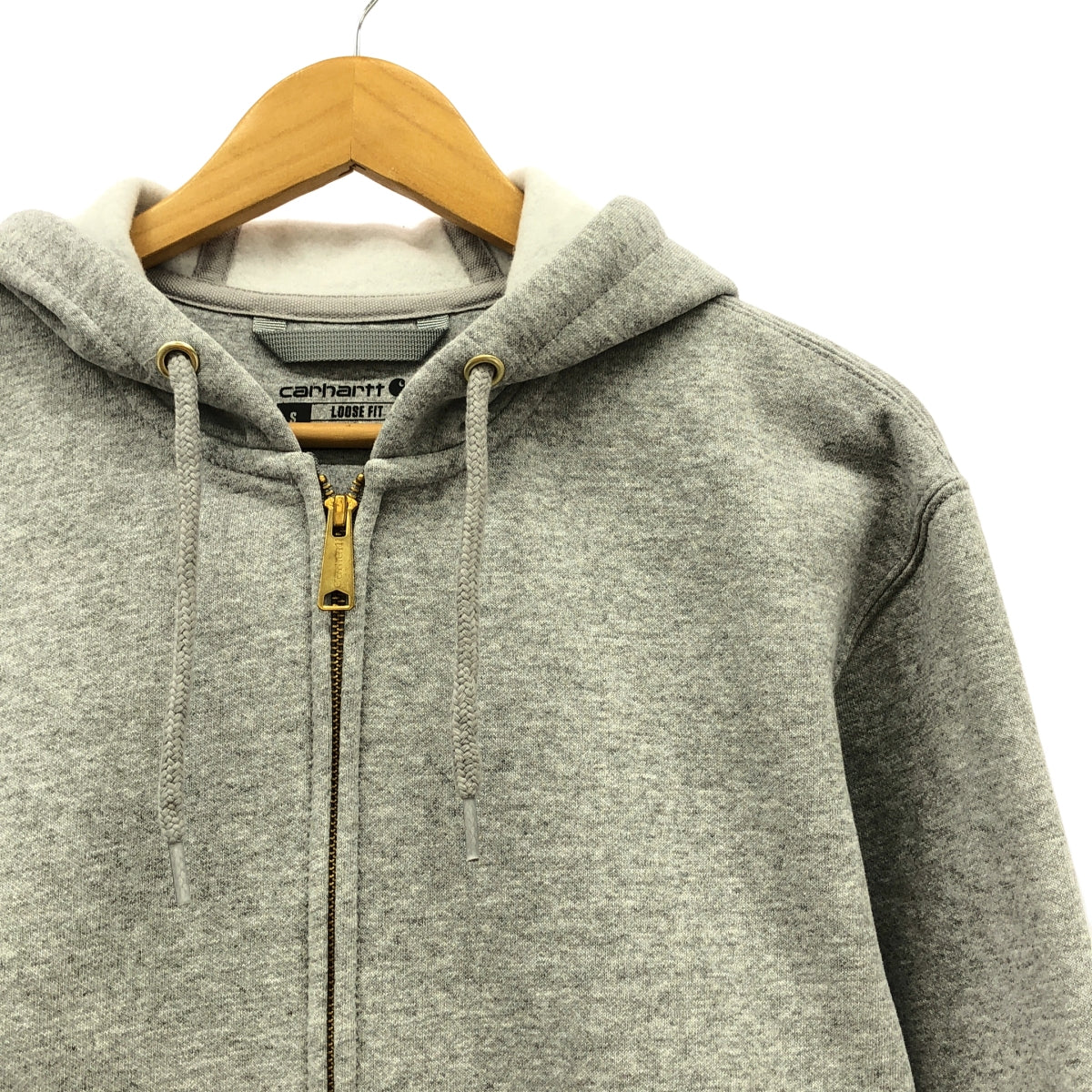 【미품】 carhartt / 카 하트 | LOOSE FIT MIDWEIGHT FULL ZIP HOODIE 루즈 피트 미드 웨이트 풀 Zip 파커 | S | 그레이 |