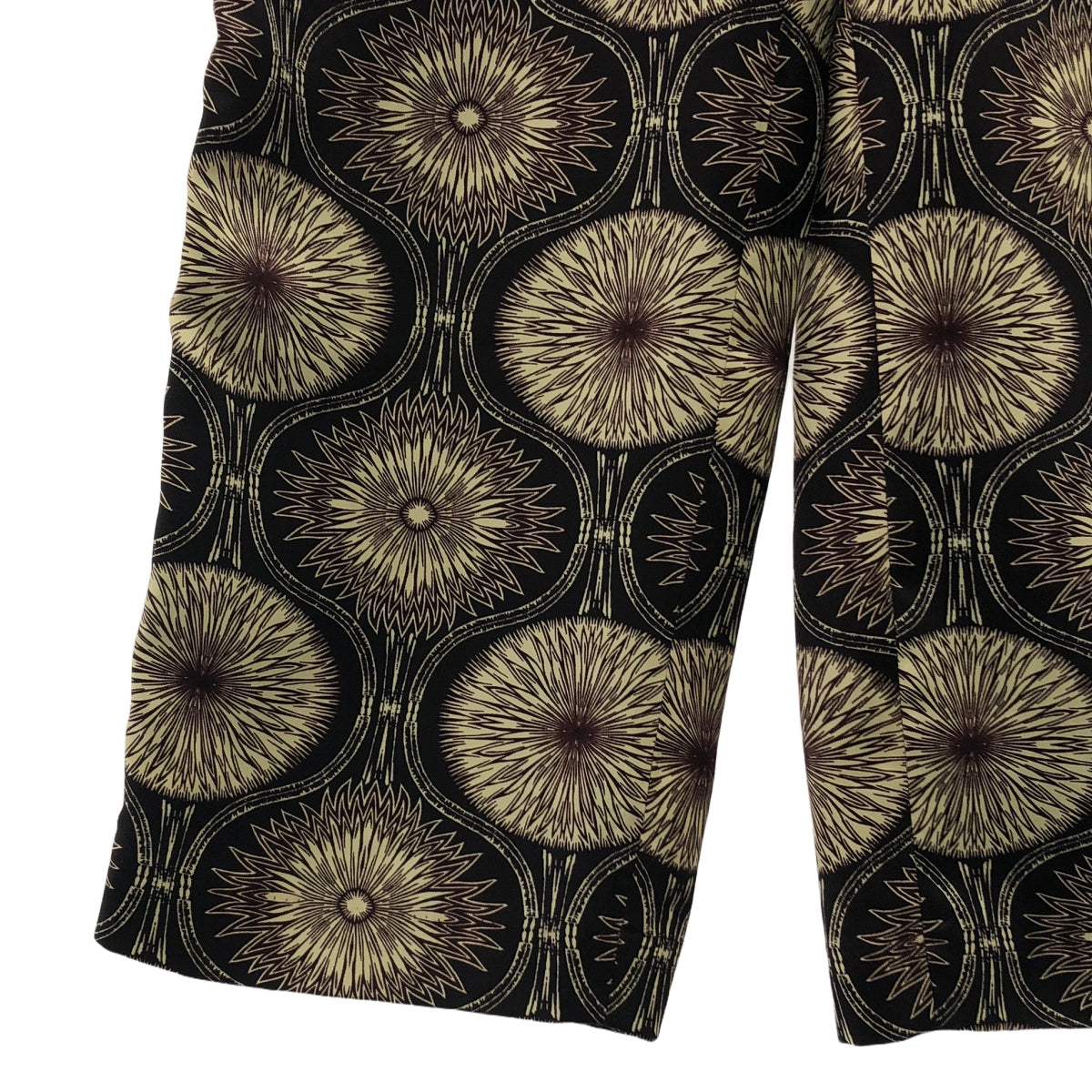 【美品】  muller of yoshiokubo / ミュラーオブヨシオクボ | 2021AW | GOURD TWILL PANTS / 総柄 ウエストゴム サイドライン イージーパンツ | 36 | ダークブラウン系 | レディース