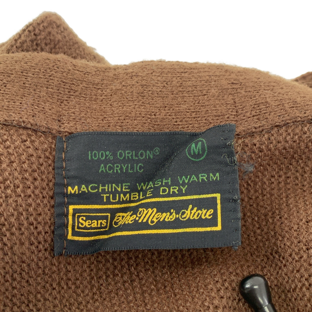 復古/復古服裝 | 西爾斯百貨/20世紀70年代腈綸開衫 | M碼 | 男士