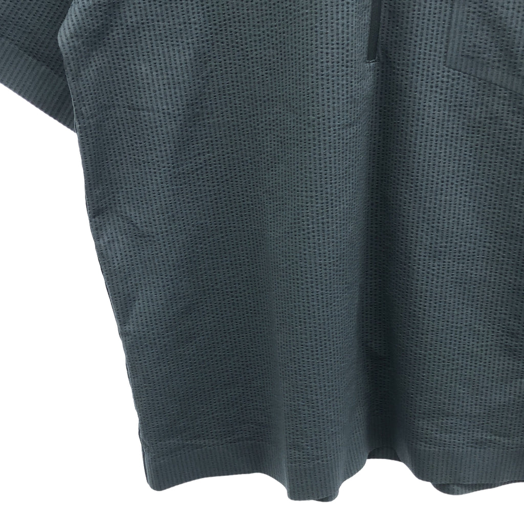 迪桑特 |泡泡紗半拉鍊襯衫 | S |海軍 |男士