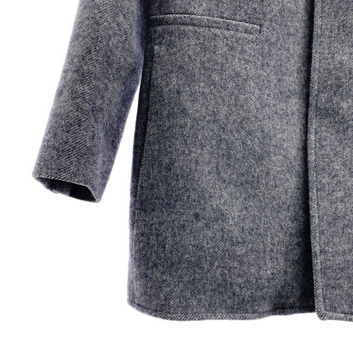 STEPHAN SCHNEIDER / ステファンシュナイダー | ウール キルティング チェスターコート | 3 | グレー | メンズ
