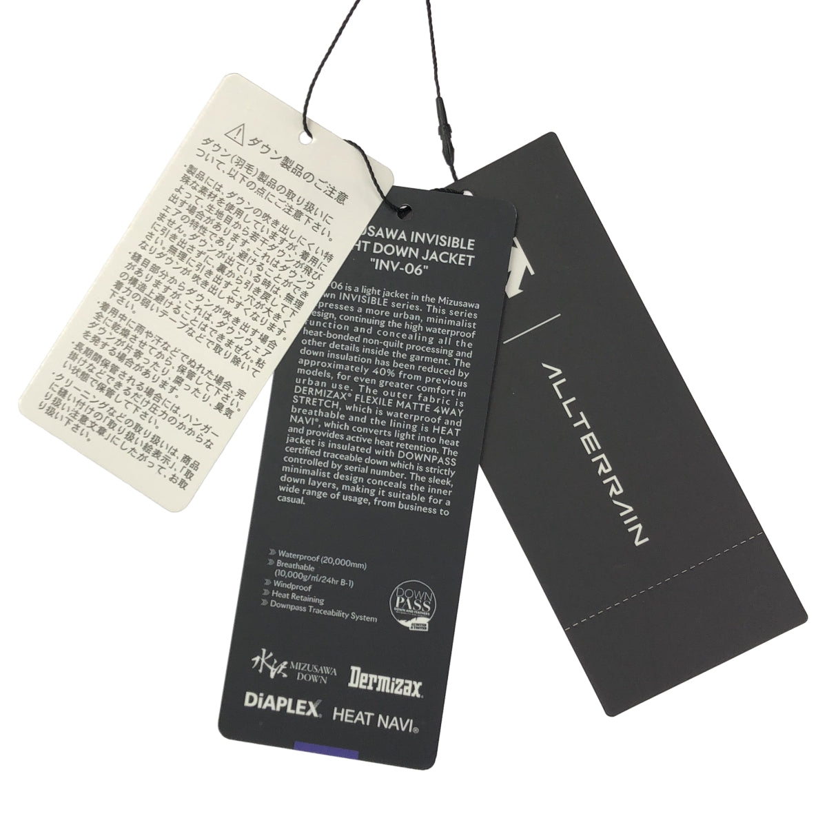 DSCENTE ALLTERRAIN | MIZUSAWA 隱形輕盈羽絨外套 INV-06 | 男款 | L 碼