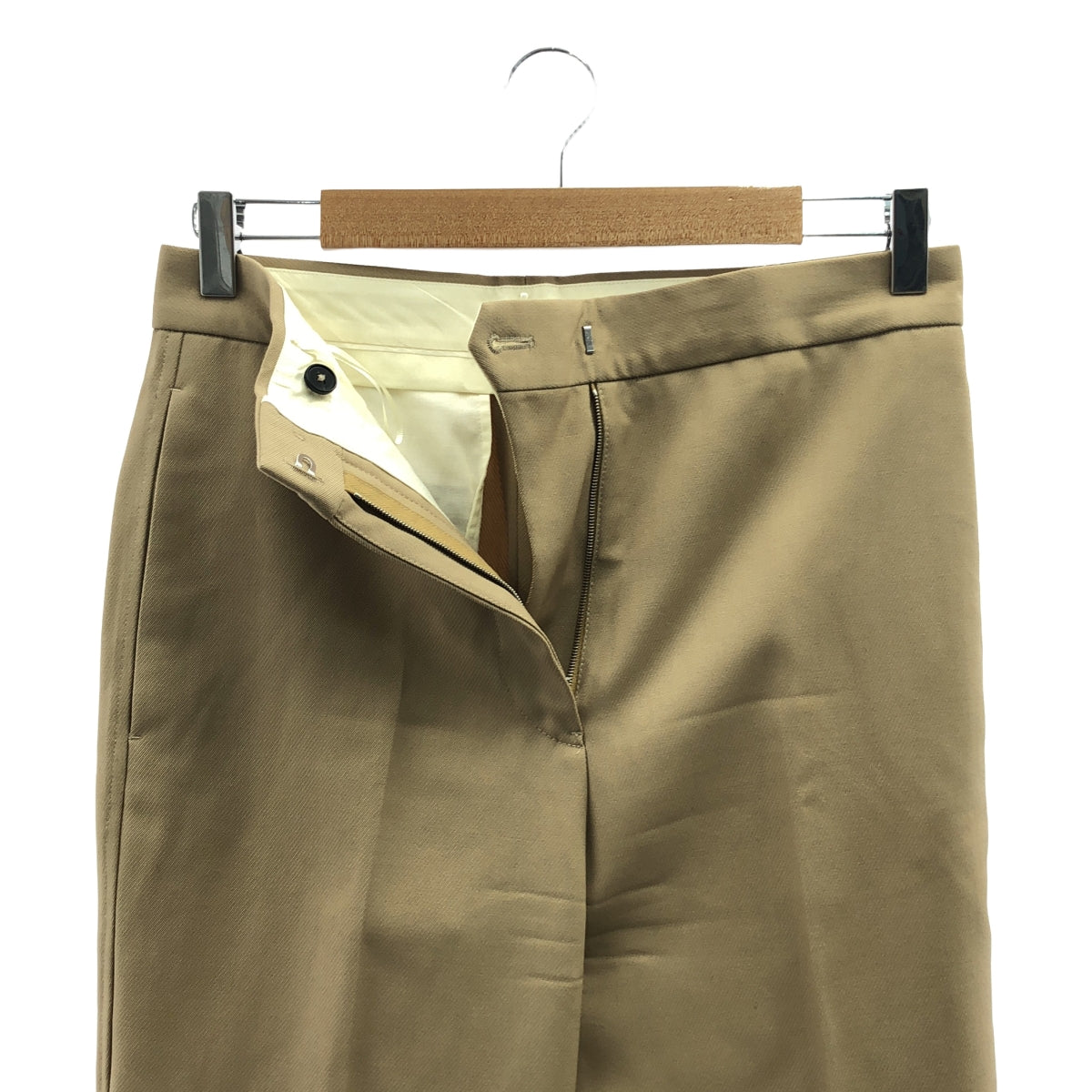 JIL SANDER / ジルサンダー | ウール テーパード スラックスパンツ | 32 | ベージュ | レディース
