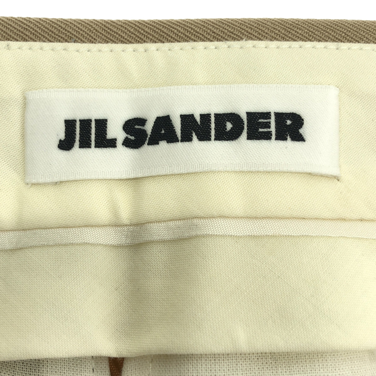 JIL SANDER / ジルサンダー | ウール テーパード スラックスパンツ | 32 | ベージュ | レディース