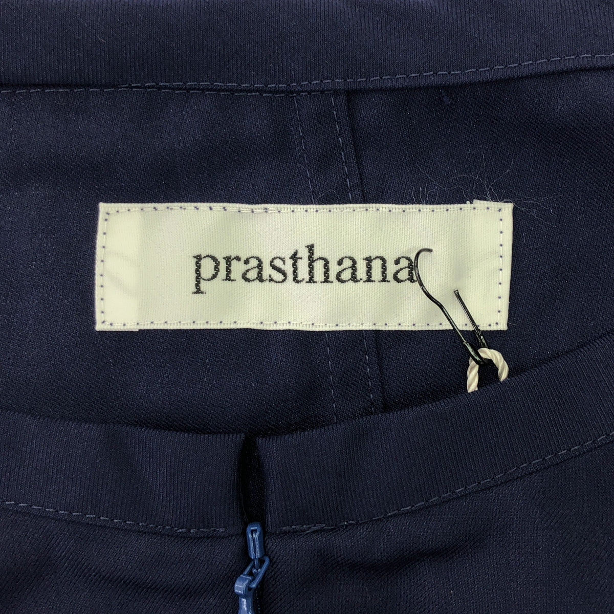 【新品】  prasthana / プラスターナ | slick shirt 半袖シャツ | L | ネイビー | メンズ