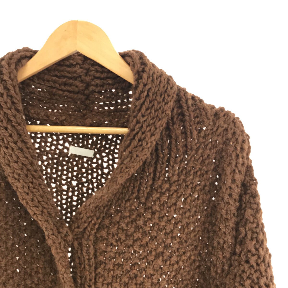 SEEALL | HAND OVERSIZED CANADIAN SWEATER Llama wool oversized cardigan | 1 | Brown | Men's