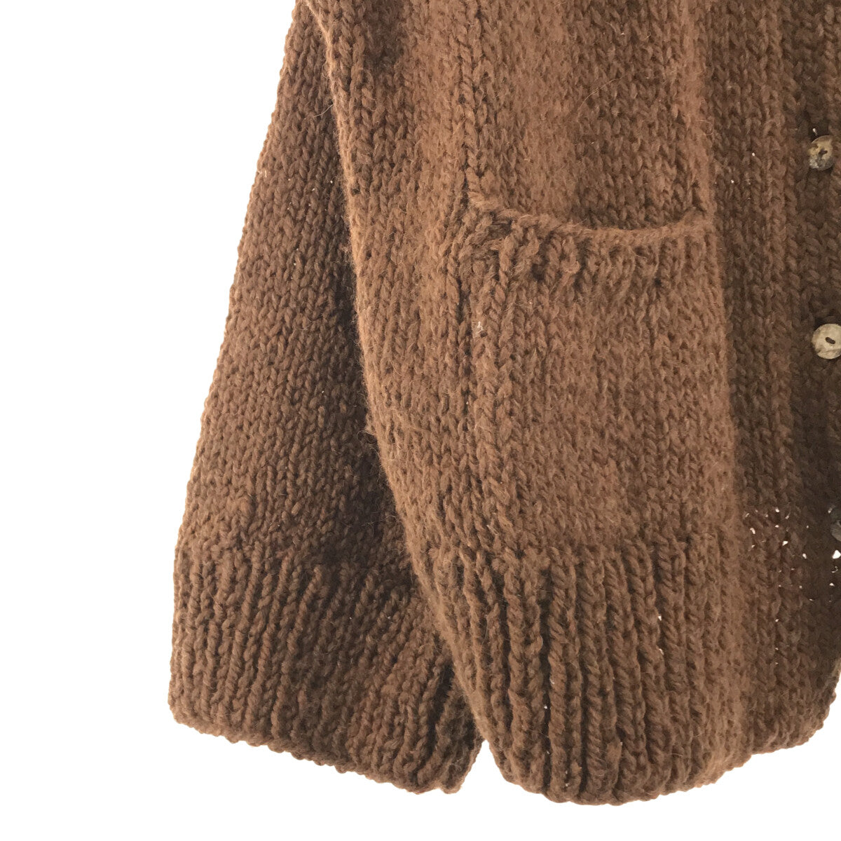 SEEALL | HAND OVERSIZED CANADIAN SWEATER Llama wool oversized cardigan | 1 | Brown | Men's