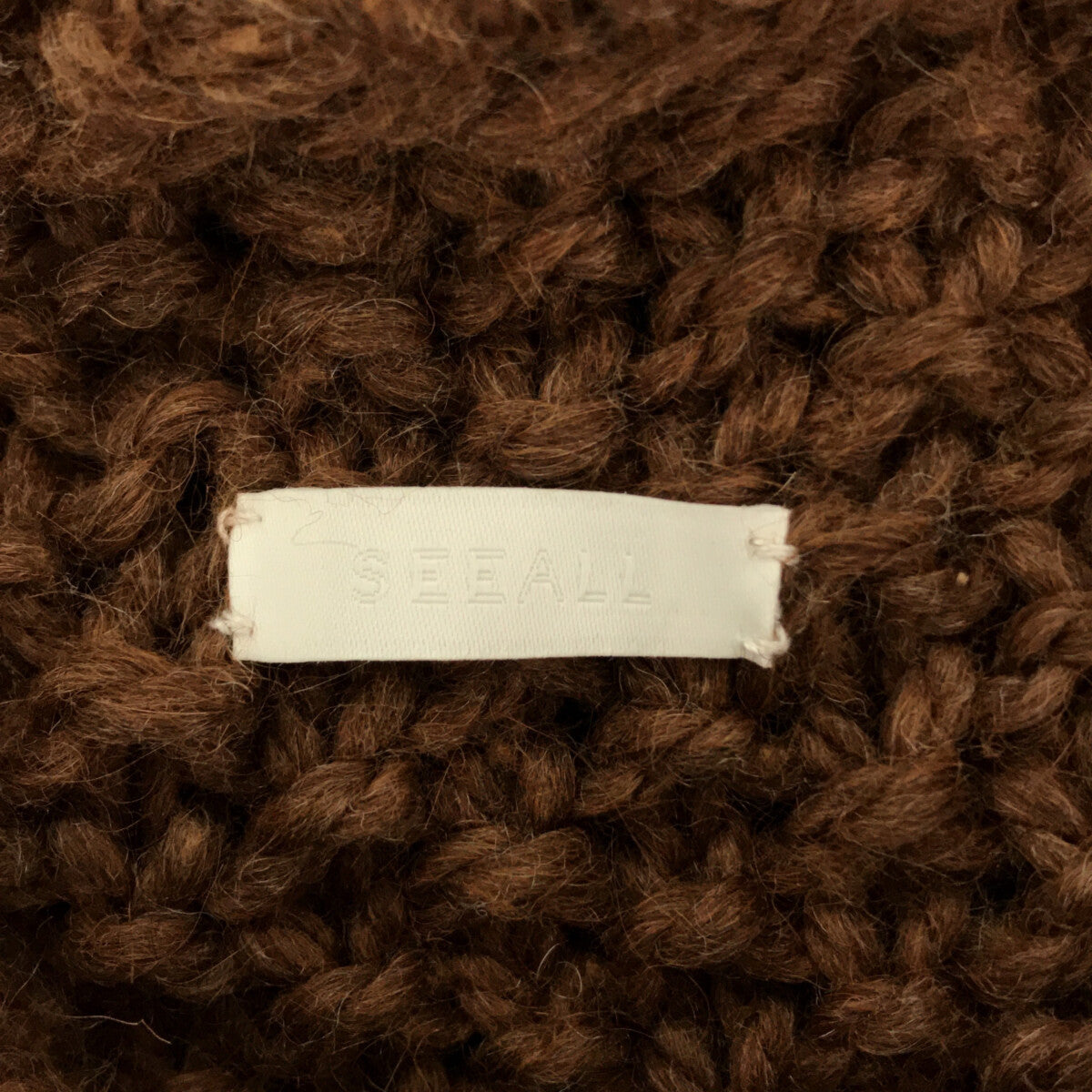 SEEALL | HAND OVERSIZED CANADIAN SWEATER Llama wool oversized cardigan | 1 | Brown | Men's