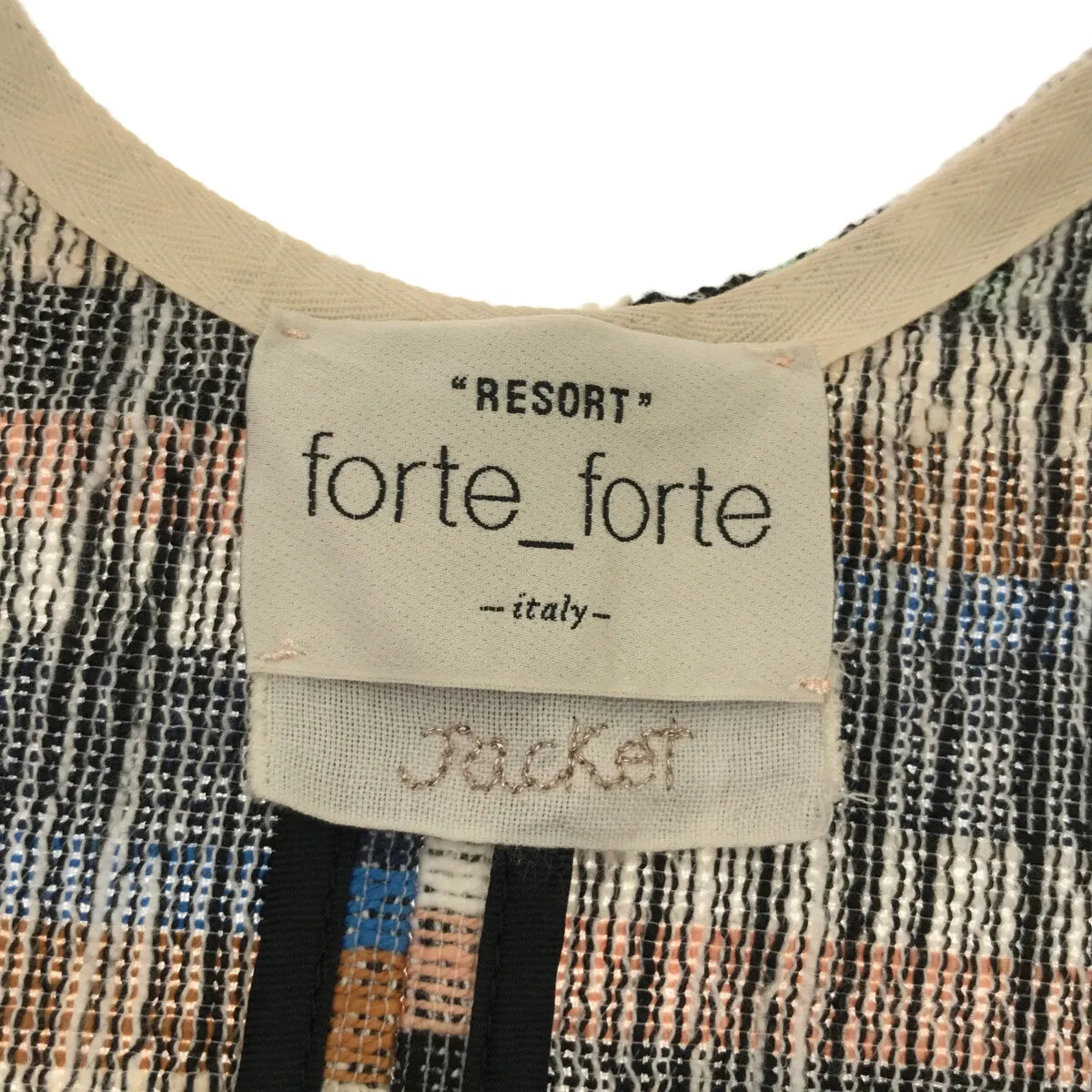 【美品】  forte_forte / フォルテフォルテ | Ron Herman取扱い フリンジジャケット | マルチカラー | レディース