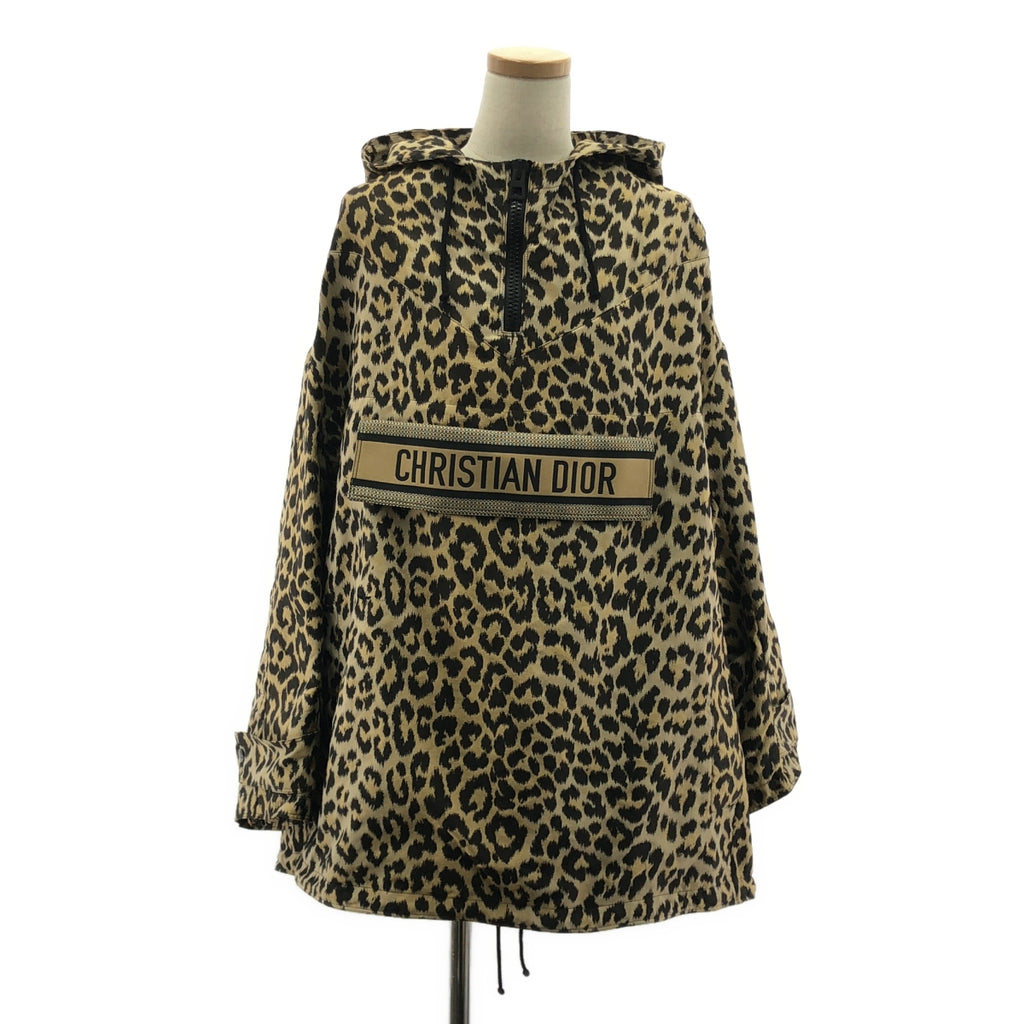 【미품】 Christian Dior / 기독교 디올 | 2021AW | 레오파드 자카드 아놀락 재킷 BEE 자수 유니섹스 후드 | S | 멀티 컬러 | 여성