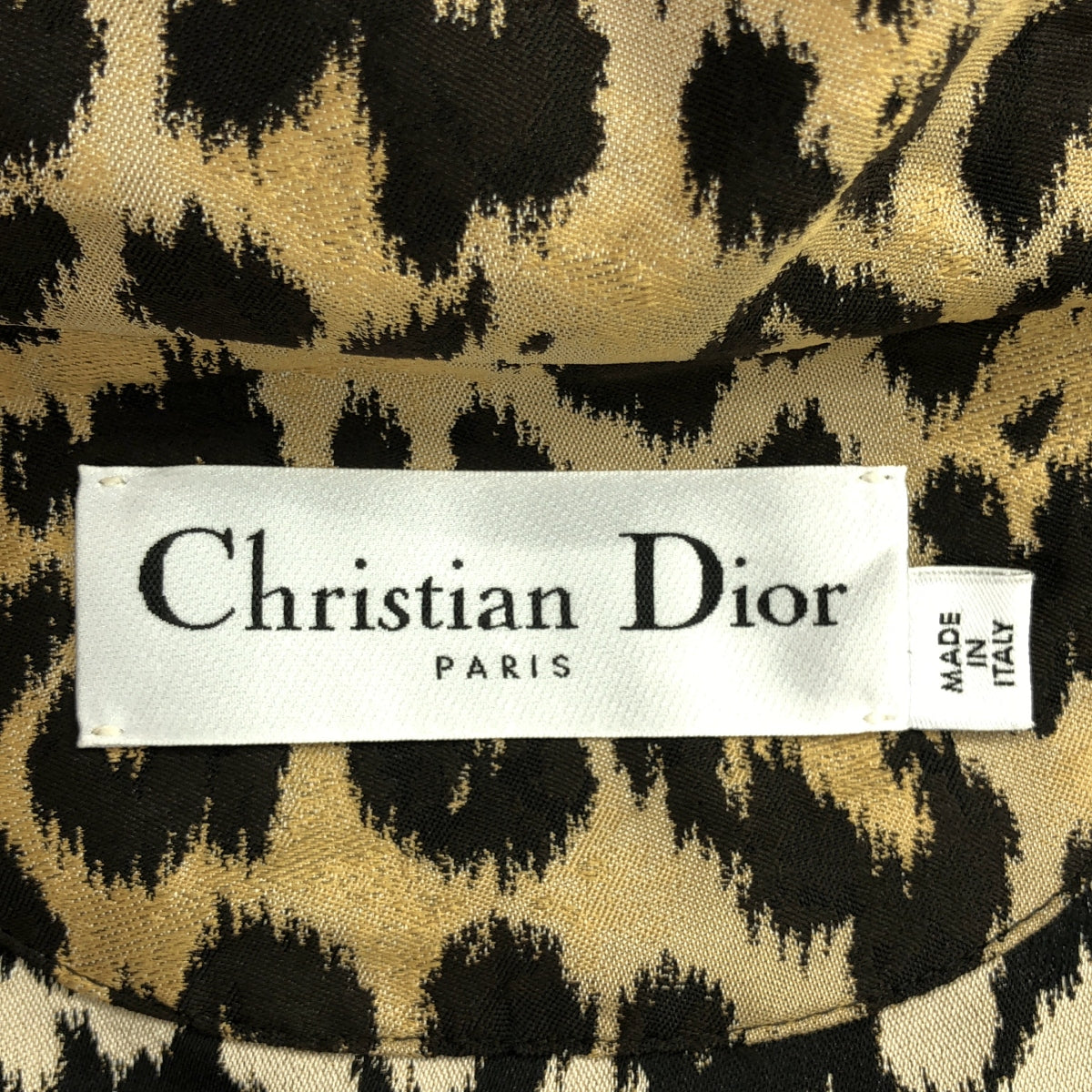 Christian Dior / クリスチャンディオール | 2021AW | レオパード ジャカード アノラック ジャケット BEE刺しゅう ユニセックス パーカー | S | レディース